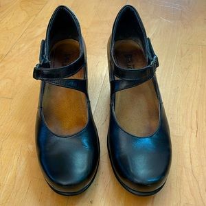 PRICE DROP - NAOT black leather Mary Jane Pumps (size 38) - wear all day!